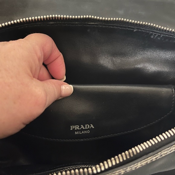 Authentic Prada Python Tessuto Leather Satchel - Picture 9 of 12
